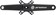 Promax HF-3 Hollow Hot Forged Crankset - 170mm, 2-PC, Direct Mount SRAM 3-Bolt, 30mm Spindle, Black