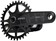 Samox Silver DH-1 Crankset - 160mm, 3-Bolt Direct Mount 34t Chainring, 28.99mm Aluminum Spindle, Black