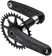 Samox Silver DH-1 Crankset - 160mm, 3-Bolt Direct Mount 34t Chainring, 28.99mm Aluminum Spindle, Black