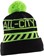 All-City Sleddin' Hat: Black/Lime Green, One Size 