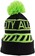 All-City Sleddin' Hat: Black/Lime Green, One Size 