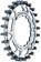 Gates Carbon Drive CDX CenterTrack Front Sprocket - 24t, For Bosch GEN 2, Silver