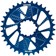 Wheels Manufacturing Direct Mount Chainring - 34t, SRAM 3-Bolt Direct Mount, 3mm Offset, T-Type Chain Compatible, Blue