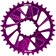 Wheels Manufacturing Direct Mount Chainring - 34t, SRAM 3-Bolt Direct Mount, 3mm Offset, T-Type Chain Compatible, Purple