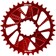 Wheels Manufacturing Direct Mount Chainring - 34t, SRAM 3-Bolt Direct Mount, 3mm Offset, Compatible with Hyperglide+ Chain, Red