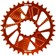 Wheels Manufacturing Direct Mount Chainring - 34t, SRAM 3-Bolt Direct Mount, 3mm Offset, Compatible with Hyperglide+ Chain, Orange