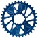 Wheels Manufacturing Direct Mount Chainring - 34t, SRAM 3-Bolt Direct Mount, 3mm Offset, Compatible with Hyperglide+ Chain, Blue
