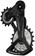 Ceramic Speed OSPW X Pulley Wheel System - For SRAM Eagle T-Type AXS Rear Derailleur, Black Cage with Silver Pulley Wheels