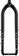 Surly Dinner Fork - 29", 15x110mm Thru-Axle, 1-1/8" Straight Steerer, 485mm Axle to Crown, Steel, Black 