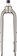 Benno Boost Replacement Fork - Aluminum, 2022+, Thru-Axle, 24", Post Mount, Titanium Gray 
