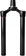 RockShox Crown/Steerer/Uppertube Assembly - Pike DJ Solo Air, 26", 40mm Offset, Aluminium Taper Steerer, 0.5mm Thread Pitch, B1, Bla ck