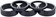 Problem Solvers Headset Stack Spacer - 25.4, 3mm (1), 5mm (1), 10mm (3), Aluminum, Black, Assorted 5 Piece Kit (30%Off)