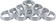 Problem Solvers Headset Stack Spacer - 28.6, 10mm, Aluminum, Silver, Bag of 10 
