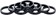 Problem Solvers Headset Stack Spacer - 25.4, 5mm, Aluminum, Black, Bag of 10 