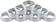 Problem Solvers Headset Stack Spacer - 25.4, 10mm, Aluminum, Silver, Bag of 10 