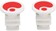 Ergon End Plugs for GA2/GA2Fat/GA3: Red