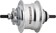 Sturmey Archer RX-RK5 5 Speed Hub: 32H, 135OLD, 90mm 6-Bolt Disc, Silver 