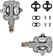 LOOK X-TRACK Single Power Pedals - Dual Sided Clipless, Chromoly, 9/16", Silver