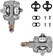 LOOK X-TRACK Dual Power Pedals - Dual Sided Clipless, Chromoly, 9/16", Silver