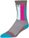 SockGuy Crew Felines Socks - 6", Gray/Pink/Teal, Large/X-Large