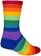 SockGuy Crew Fabulous Socks - 6", Rainbow, Large/X-Large