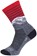 SockGuy Summit Wool Socks - 6", Gray/Red/White, Large/X-Large