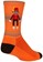 SockGuy Funky Monkey Crew Socks - 6", Orange/Red/Brown, Large/X-Large