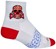 SockGuy Classic Red Skull Socks - 3", Small/Medium
