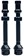 Stan's Tubeless Universal+ Valve Stems - Alloy, Medium, Black, Pair