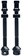 Stan's Tubeless Universal+ Valve Stems - Alloy, Tall, Black, Pair