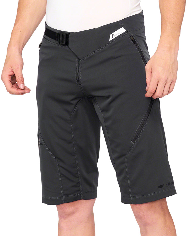 100% Airmatic Shorts - Charcoal, Size 30






