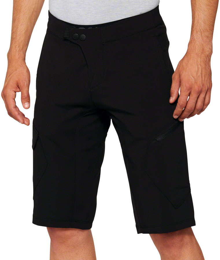 100% Ridecamp Shorts with Liner - Black, Size 28 