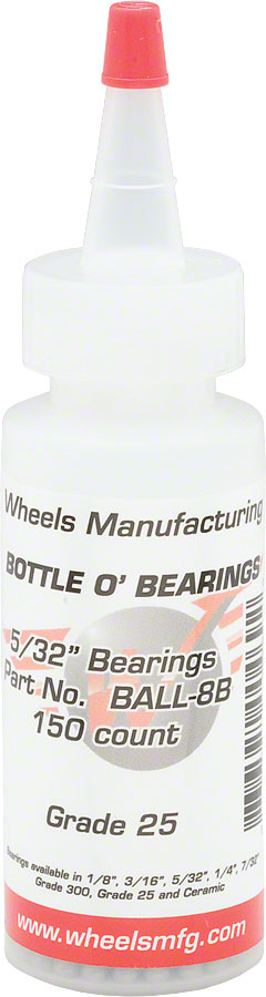 Wheels Manufacturing Grade 25 5/32" Loose Ball Bearing: Bottle of 150 