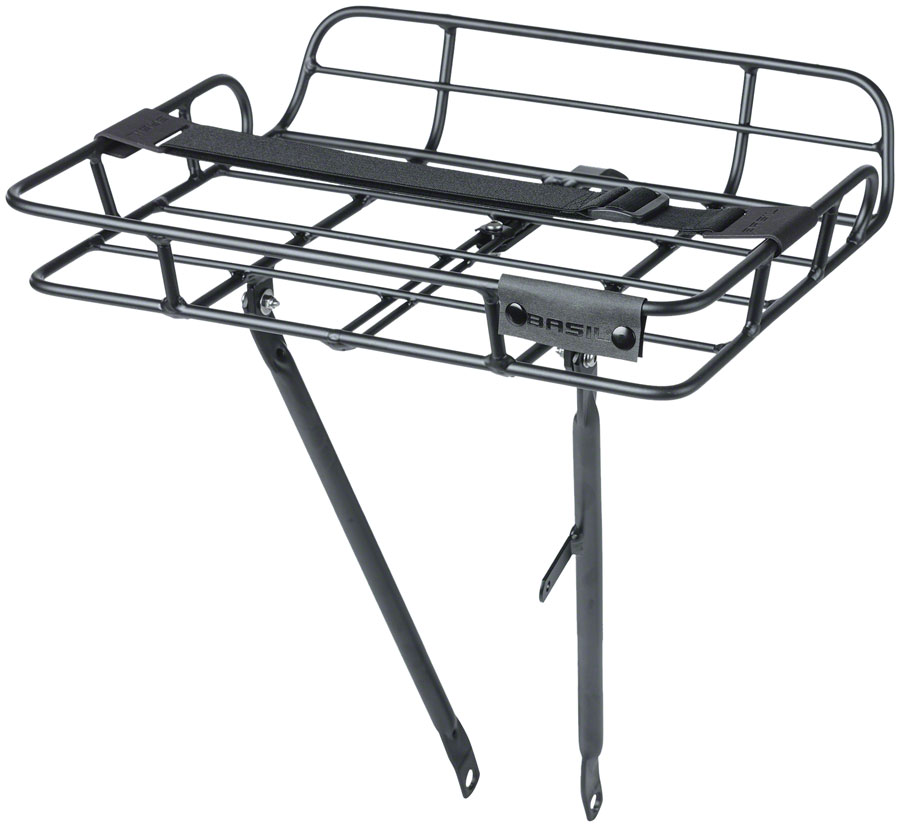 Basil Portland Front Rack, Aluminum, Black