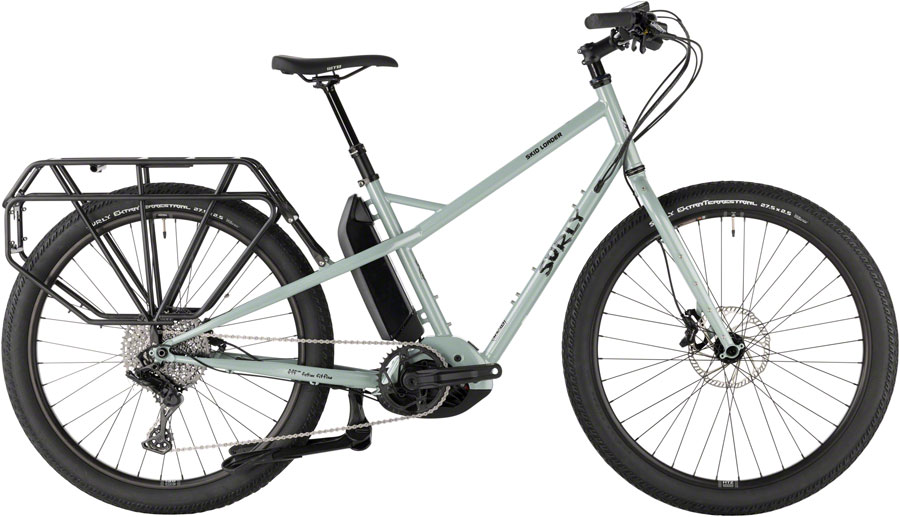Surly Skid Loader Cargo Ebike - 27.5", Steel, Bathwater Gray, Large 