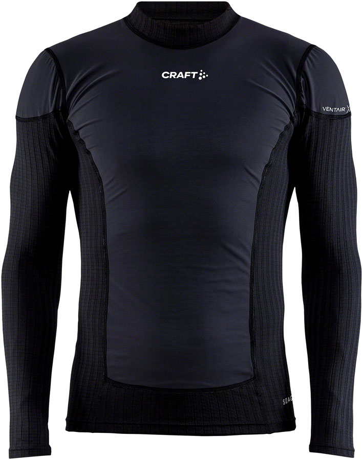 Craft Active Extreme X Wind Base Layer Shirt - Long Sleeve, Black/Granite, Men's, Small






