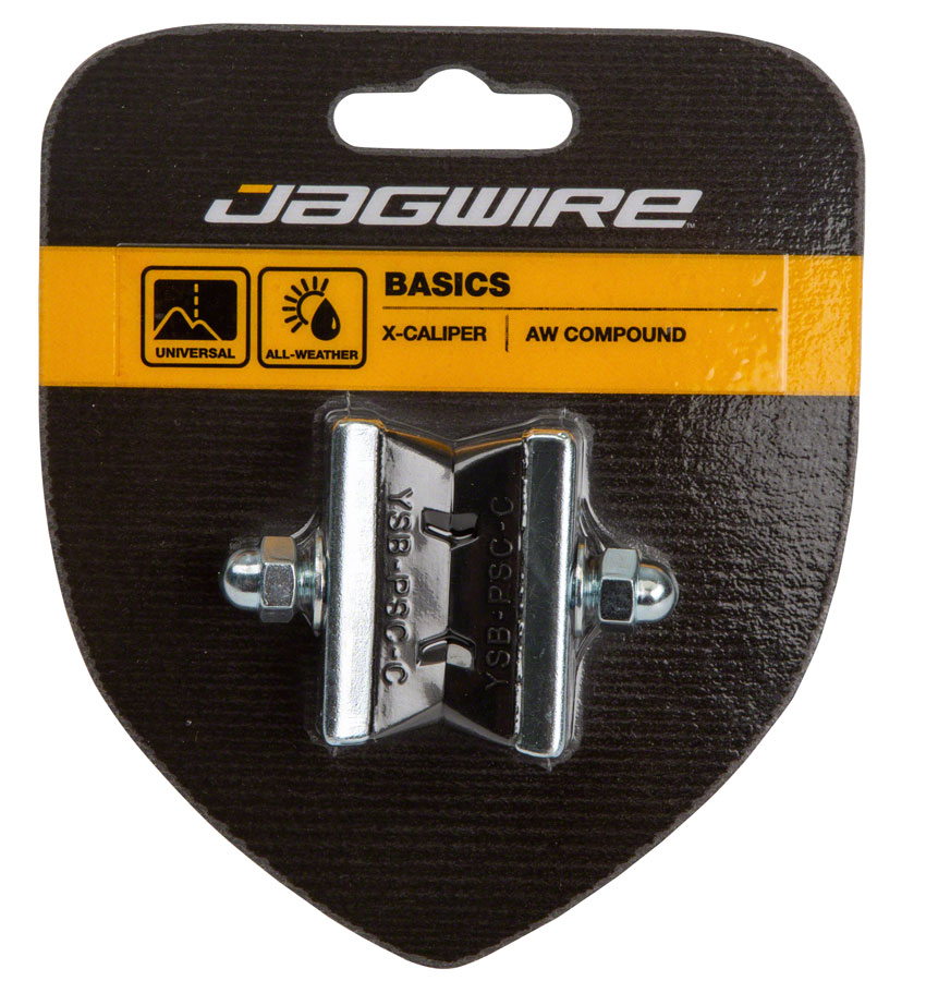 Jagwire Basics X-Caliper Brake Pads - Threaded, Black, Pair 