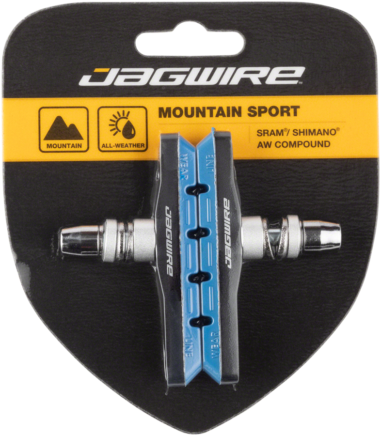 Jagwire Mountain Sport Brake Pads Threaded Post Blue 