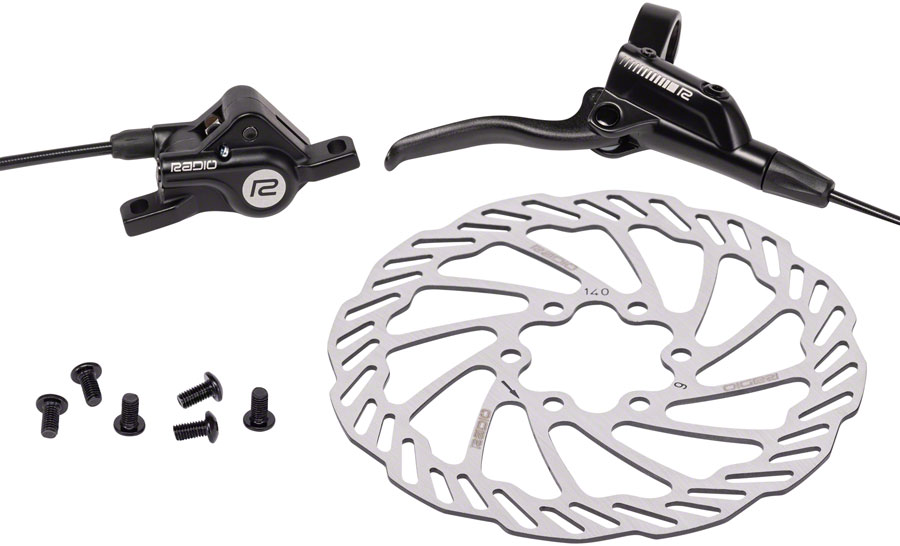 Radio Raceline Disc Brake Kit - Hydraulic, 140mm Rotor, Right Hand Lever, Black 
