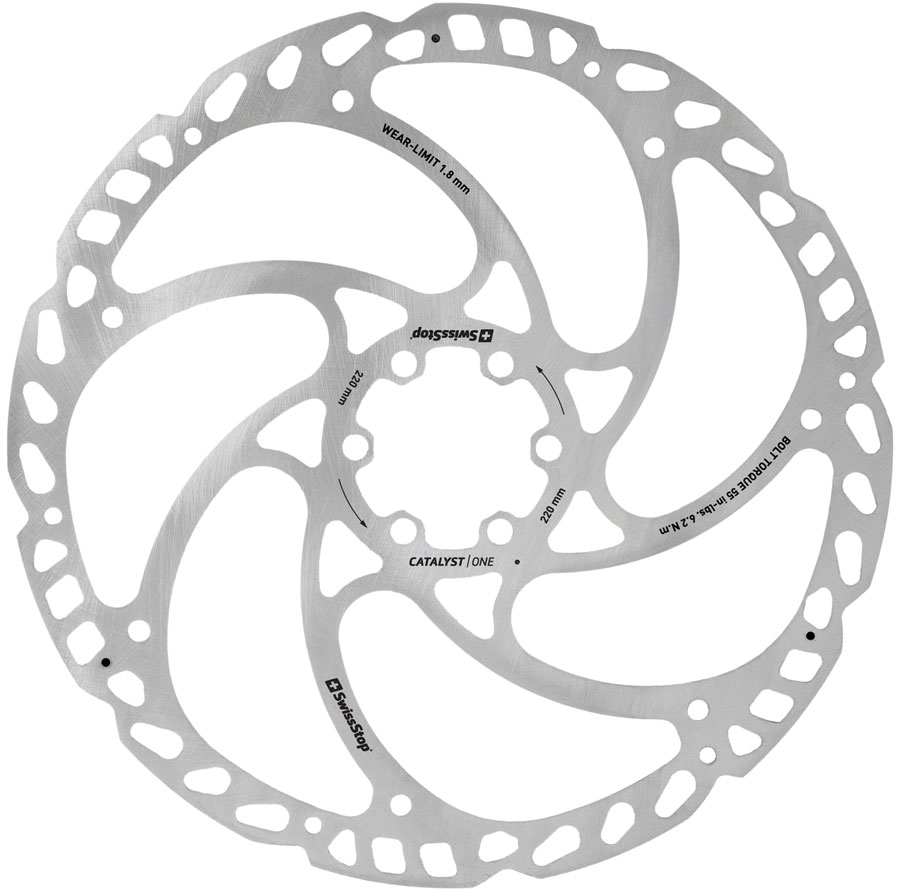 SwissStop Catalyst One Disc Rotor - 203mm, 6-Bolt, Silver 