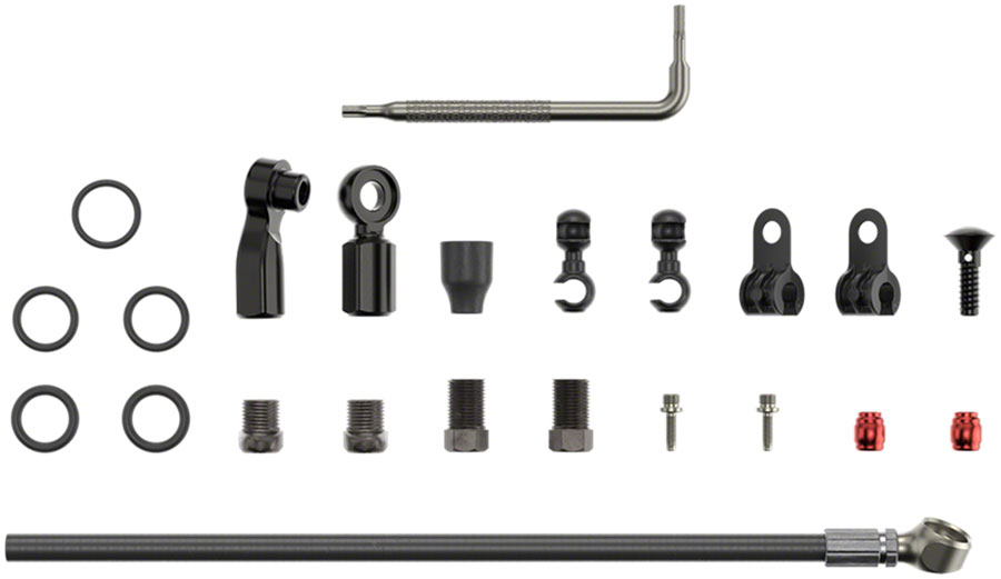 SRAM Disc Brake Hose Kit - Flat Mount, Beveled Banjo, 2000mm 