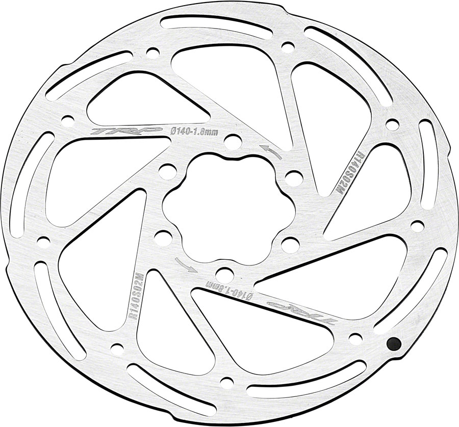 TRP R2 Disc Brake Rotor - 140mm, 6-Bolt, 1.8mm, Rust Blocker Treatment, Silver 