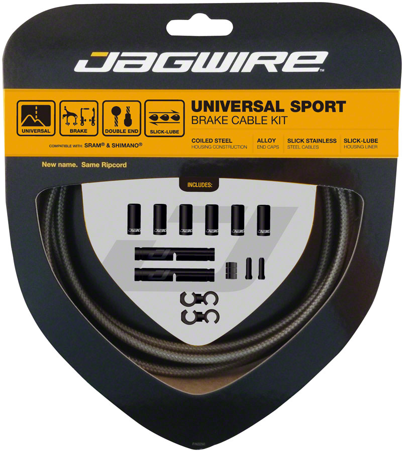Jagwire Universal Sport Brake Cable Kit, Carbon Silver 