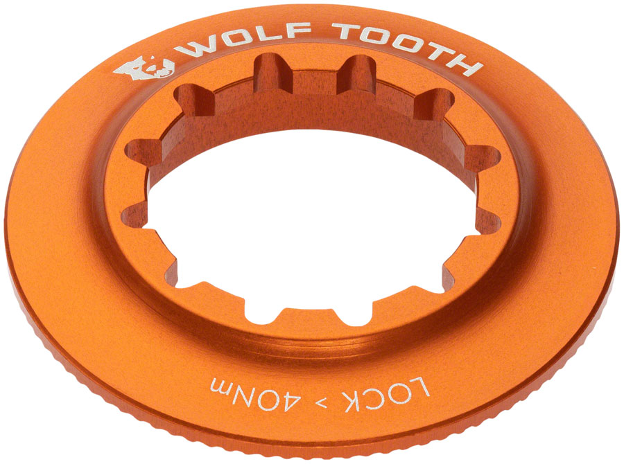Wolf Tooth Centerlock Rotor Lockring - Internal Splined, Orange 