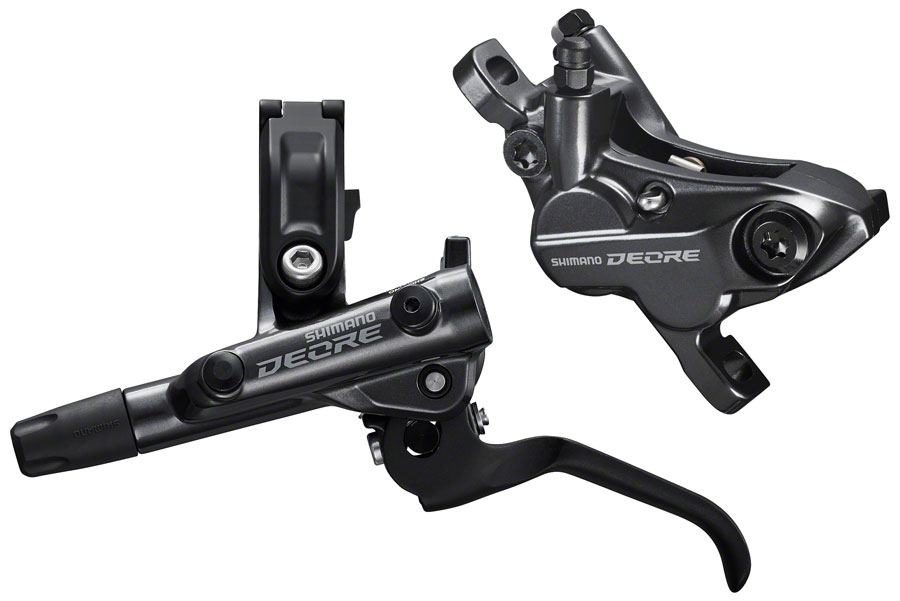 Shimano Deore BL-M6100/BR-M6120 Disc Brake and Lever - Front, Hydraulic, Resin Pads, Gray 
