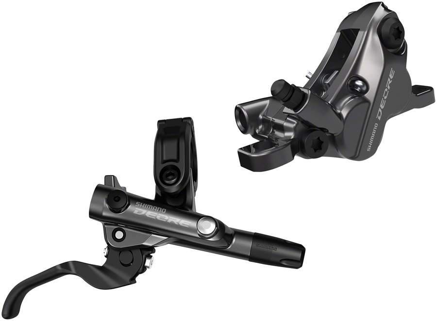 Shimano Deore BL-M6100/BR-M6120 Disc Brake and Lever - Rear, Hydraulic, Resin Pads, Gray 