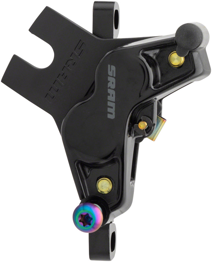 SRAM G2 Ultimate Disc Brake Caliper Assembly - Post Mount, Gloss Black with Rainbow Hardware, A2 