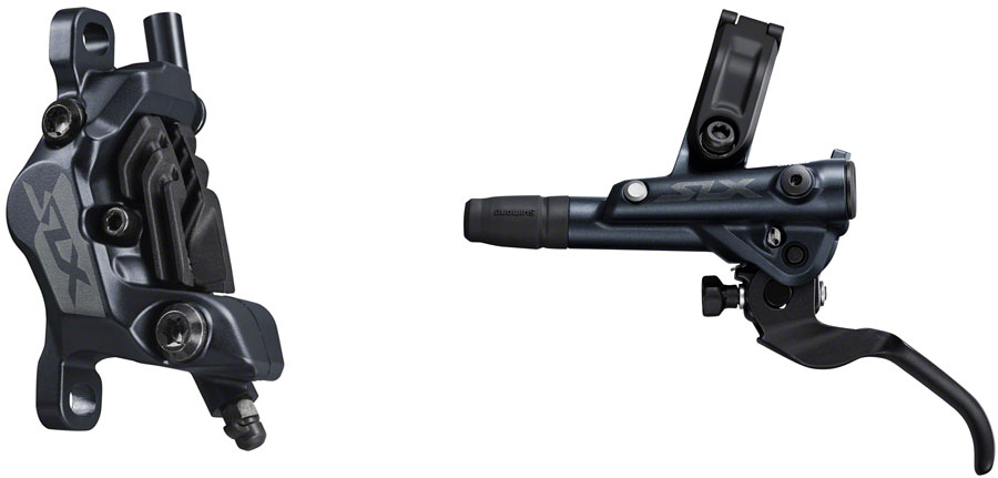 Shimano SLX BL-M7100/BR-M7120 Disc Brake and Lever - Front, Hydraulic, Post Mount, 4-Piston, Black 