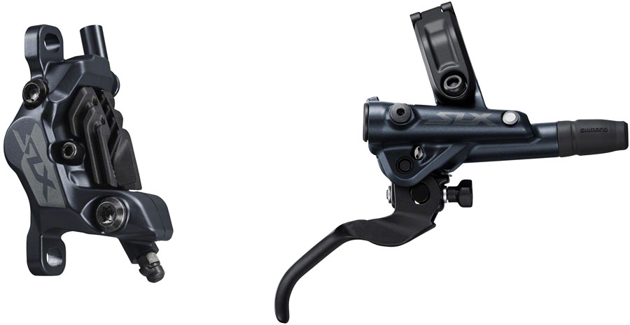 Shimano SLX BL-M7100/BR-M7120 Disc Brake and Lever - Rear, Hydraulic, Post Mount, 4-Piston, Black 