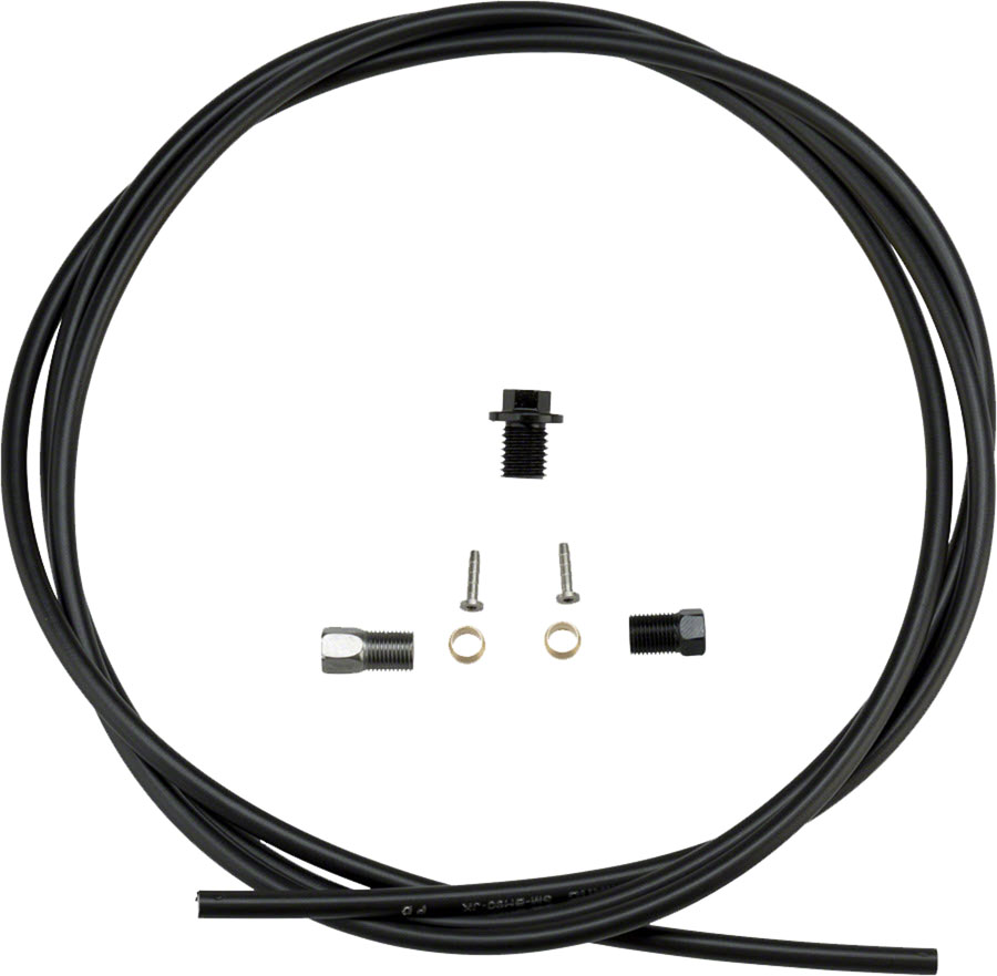 Shimano SM-BH90-JKS High Pressure Disc Brake Hose Kit - Straight Caliper Caliper Connector, 1700mm, Black 